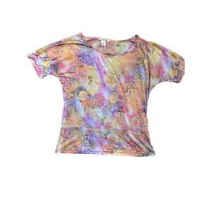 Charlotte Russe Pink Bermuda Shorts Outfit with Yellow/Pink Top Size L Large